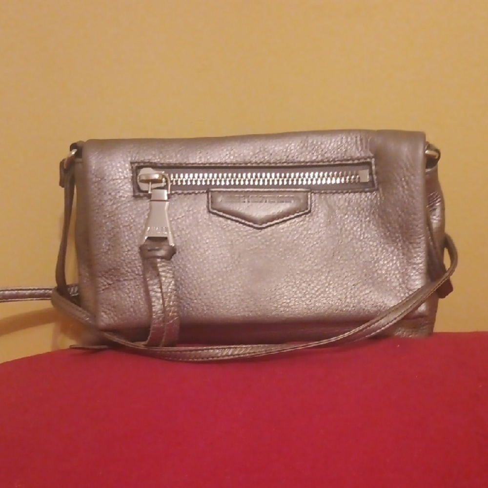 Aimee Kestenberg Metallic Silver Crossbody Bag